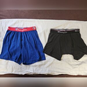 Used Champion Men's Boxer Briefs in Blue and Black